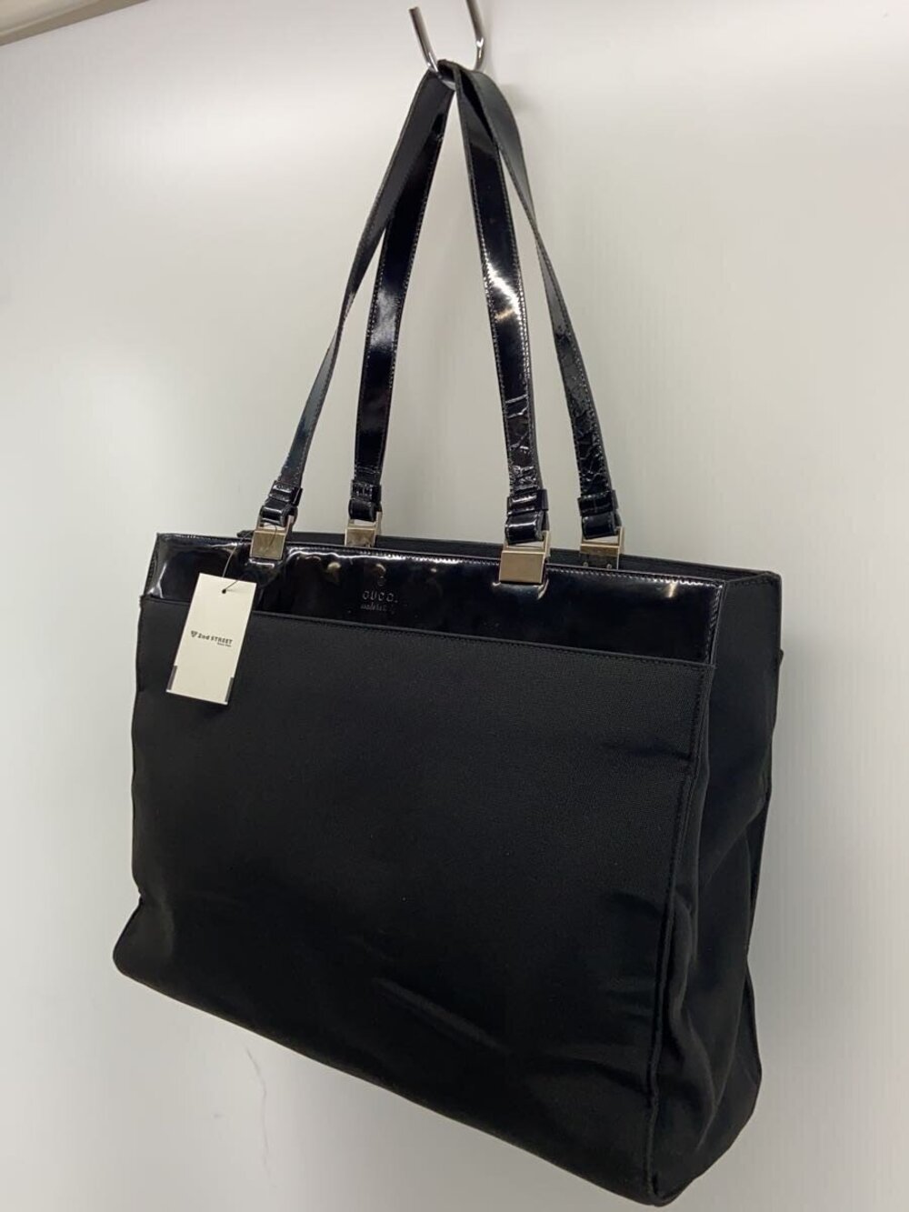 Gucci Enamel Bag Tote Black